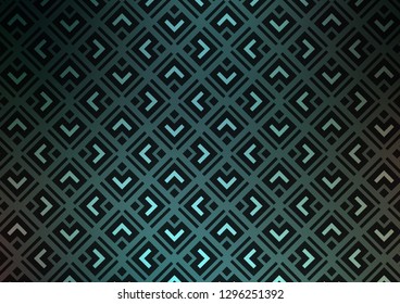 Dark Blue, Green vector template with sticks, squares. Colorful illustration with lines, cubes on abstract template. Pattern for business booklets, leaflets.