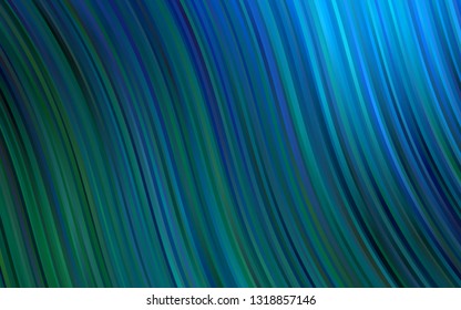 Dark Blue, Green vector template with bent ribbons. A completely new color illustration in marble style. The elegant pattern for brand book.