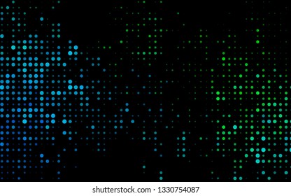 Dark Blue, Green vector template with circles. Abstract illustration with colored bubbles in nature style. Pattern for beautiful websites.
