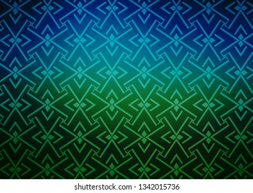 Dark Blue, Green vector template with repeated sticks. Modern geometrical abstract illustration with staves. Best design for your ad, poster, banner.
