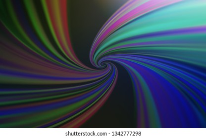 Dark Blue, Green vector template with bent lines. An elegant bright illustration with gradient. Abstract design for your web site.