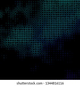 Dark Blue, Green vector template with lines, triangles. Modern gradient illustration with colorful triangles. Pattern for booklets, leaflets