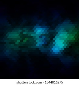 Dark Blue, Green vector template with lines. Gradient abstract design in simple style with sharp lines. Best design for your posters, banners.