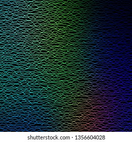 Dark Blue, Green vector template with curves. Abstract illustration with bandy gradient lines. Pattern for ads, commercials.