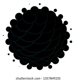 Dark Blue, Green vector template with circles. Abstract decorative design in gradient style with bubbles. Pattern for wallpapers, curtains.