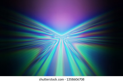 Dark Blue, Green vector template with lines. Modern gradient abstract illustration with bandy lines. Pattern for your business design.