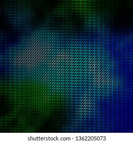 Dark Blue, Green vector template with lines. Colorful gradient illustration with abstract flat lines. Pattern for websites, landing pages.