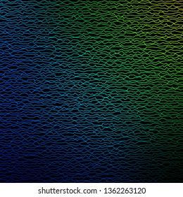 Dark Blue, Green vector template with curved lines. Colorful geometric sample with gradient curves.  Smart design for your promotions.