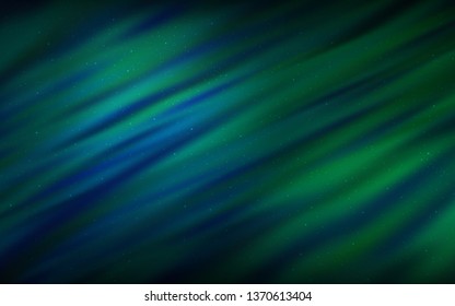 Dark Blue, Green vector template with space stars. Modern abstract illustration with Big Dipper stars. Pattern for astrology websites.