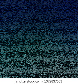 Dark Blue, Green vector template with curves. Abstract illustration with bandy gradient lines. Best design for your posters, banners.