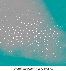 Dark Blue, Green vector template with neon stars. Modern geometric abstract illustration with stars. Theme for cell phones.