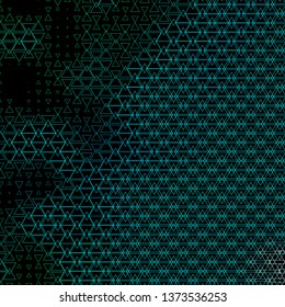 Dark Blue, Green vector template with lines, triangles. Illustration with colorful gradient triangles. Best design for posters, banners.