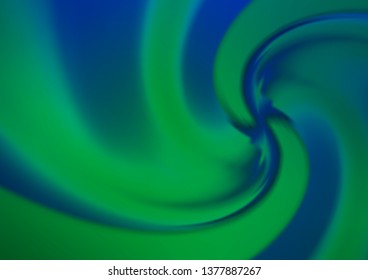 Dark Blue, Green vector template with lines, ovals. Creative illustration in halftone marble style with gradient. Marble style for your business design.
