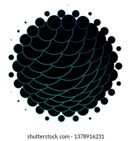 Dark Blue, Green vector template with circles. Illustration with set of shining colorful abstract spheres. New template for your brand book.