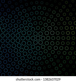 Dark Blue, Green vector template with circles. Illustration with set of shining colorful abstract spheres. Pattern for websites, landing pages.