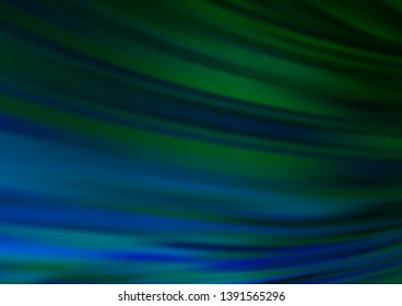 Dark Blue, Green vector template with abstract lines. Shining crooked illustration in marble style. A completely new marble design for your business.