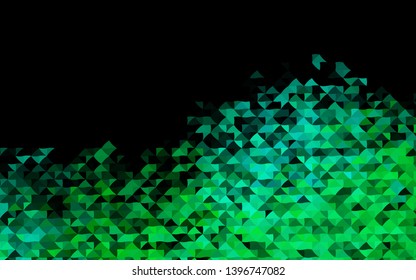 Dark Blue, Green vector template with crystals, triangles. Triangles on abstract background with colorful gradient. Smart design for your business advert.