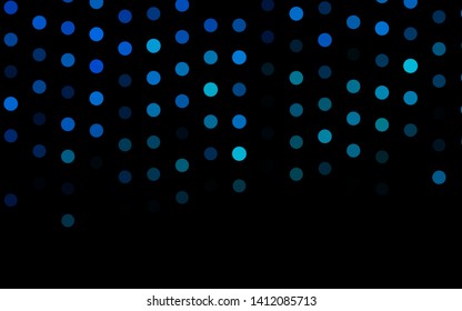 Dark Blue, Green vector template with circles. Blurred bubbles on abstract background with colorful gradient. Pattern for ads, leaflets.