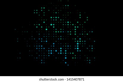 Dark Blue, Green vector template with circles. Blurred decorative design in abstract style with bubbles. Pattern for ads, leaflets.