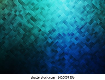 Dark Blue, Green vector template with crystals, rectangles. Illustration with set of colorful rectangles. Best design for your ad, poster, banner.