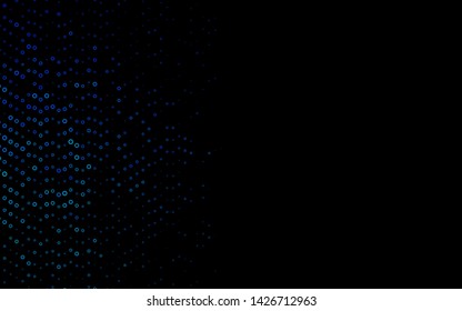 Dark Blue, Green vector template with circles. Blurred bubbles on abstract background with colorful gradient. Design for business adverts.