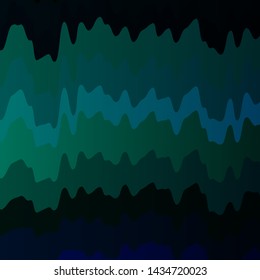 Dark Blue, Green vector template with wry lines. Abstract gradient illustration with wry lines. Template for cellphones.