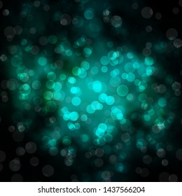 Dark Blue, Green vector template with circles. Illustration with set of shining colorful abstract spheres. Design for posters, banners.