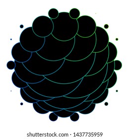 Dark Blue, Green vector template with circles. Glitter abstract illustration with colorful drops. Pattern for booklets, leaflets.