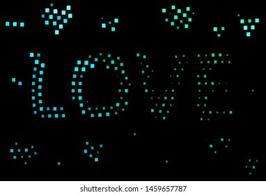 Dark Blue, Green vector template with crystals, rectangles. Abstract gradient illustration with rectangles. Modern template for your landing page.