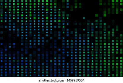Dark Blue, Green vector template with crystals, rectangles. Modern abstract illustration with colorful rectangles. Pattern for busines ad, booklets, leaflets