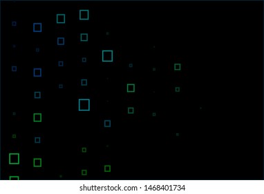 Dark Blue, Green vector template with rhombus. Glitter abstract illustration with rectangular shapes. Modern template for your landing page.