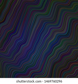Dark Blue, Green vector template with curved lines. A shining illustration, which consists of curved lines. Colorful wave pattern for your design.
