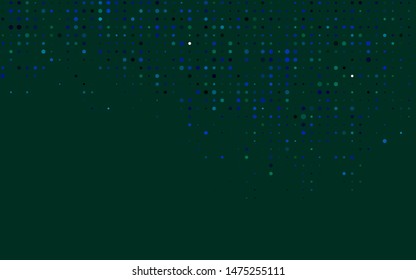 Dark Blue, Green vector template with circles. Abstract illustration with colored bubbles in nature style. Design for business adverts.
