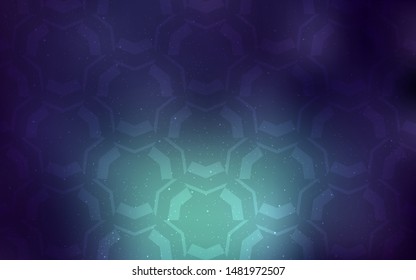 Dark Blue, Green vector template with curved lines. Brand new colorful illustration in simple style. Pattern for your business design.