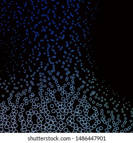 Dark Blue, Green vector template with circles. Abstract colorful disks on simple gradient background. Design for your commercials.