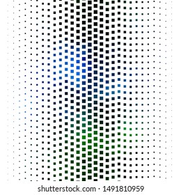 Dark Blue, Green vector template with rectangles. Rectangles with colorful gradient on abstract background. Template for cellphones.