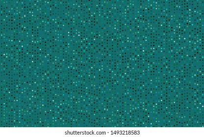 Dark Blue, Green vector template with circles. Glitter abstract illustration with blurred drops of rain. Design for posters, banners.