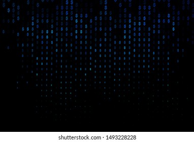 Dark Blue, Green vector template with dollar, USD, usa. Colored symbols of all currency on white background. Best design for your ad, poster, banner of money.