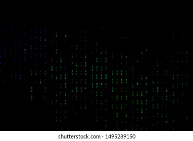 Dark Blue, Green vector template with EUR, JPY, GBP. Blurred design in with symbols of EUR, JPY, GBP. Best design for your ad, poster, banner of money.