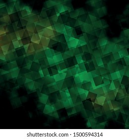 Dark Blue, Green vector template with crystals, triangles. Beautiful illustration with triangles in nature style. Best design for posters, banners.