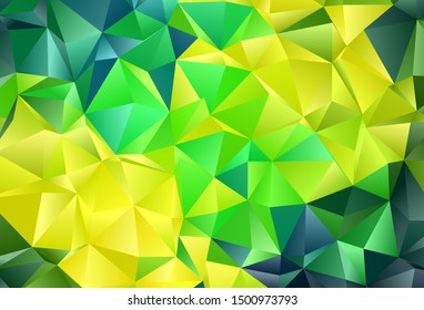 Dark Blue, Green vector template with crystals, triangles. Glitter abstract illustration with triangular shapes. Smart design for your adverts.