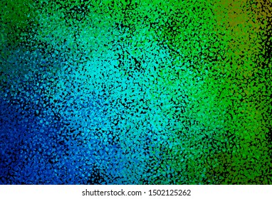 Dark Blue, Green vector template with chaotic shapes. Colorful chaotic forms with gradient in modern style. Simple design for your web site.