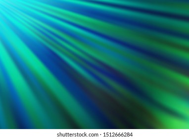 Dark Blue, Green vector template with repeated sticks. Decorative shining illustration with lines on abstract template. Backdrop for TV commercials.