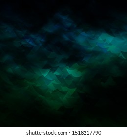 Dark Blue, Green vector template with crystals, squares. Illustration with set of colorful triangles, squares. Best design for posters, banners.