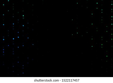 Dark Blue, Green vector template with square style. Decorative design in abstract style with rectangles. Smart design for your business advert.