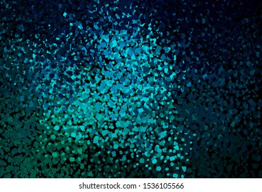 Dark Blue, Green vector template with chaotic shapes. Colorful chaotic forms with gradient in modern style. Elegant design for wallpapers.
