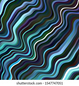 Dark Blue, Green vector template with curves. Colorful illustration in abstract style with bent lines. Pattern for busines booklets, leaflets