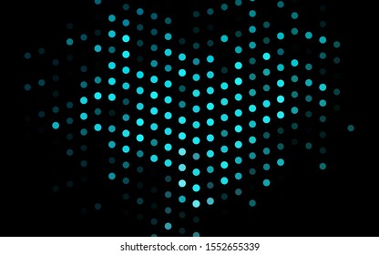 Dark Blue, Green vector template with circles. Glitter abstract illustration with blurred drops of rain. Pattern for beautiful websites.