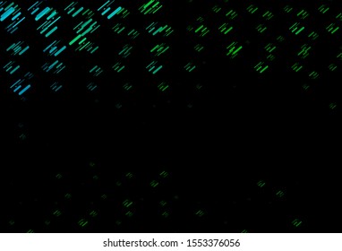 Dark Blue, Green vector template with repeated sticks. Blurred decorative design in simple style with lines. Backdrop for TV commercials.