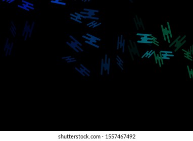 Dark Blue, Green vector template with repeated sticks. Shining colored illustration with narrow lines. Pattern for websites, landing pages.